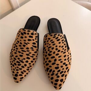 Jenni Kayne Tan and Black Spotted Mules